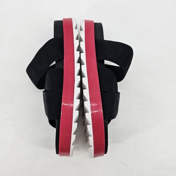 SOREL Black & Punch Pink Roaming Sport Women Sandal Slides 8 5 - Picture 4 of 8